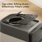 Cat Litter Box with Pull-Out Drawer and Sifting Grid - view 4