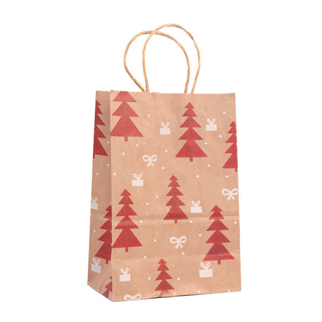 Kraft Christmas Gift Bags with Handles - view 8