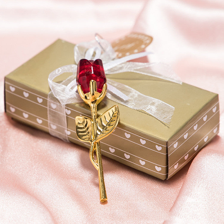 Crystal Metal Rose Keepsake Gift - view 12