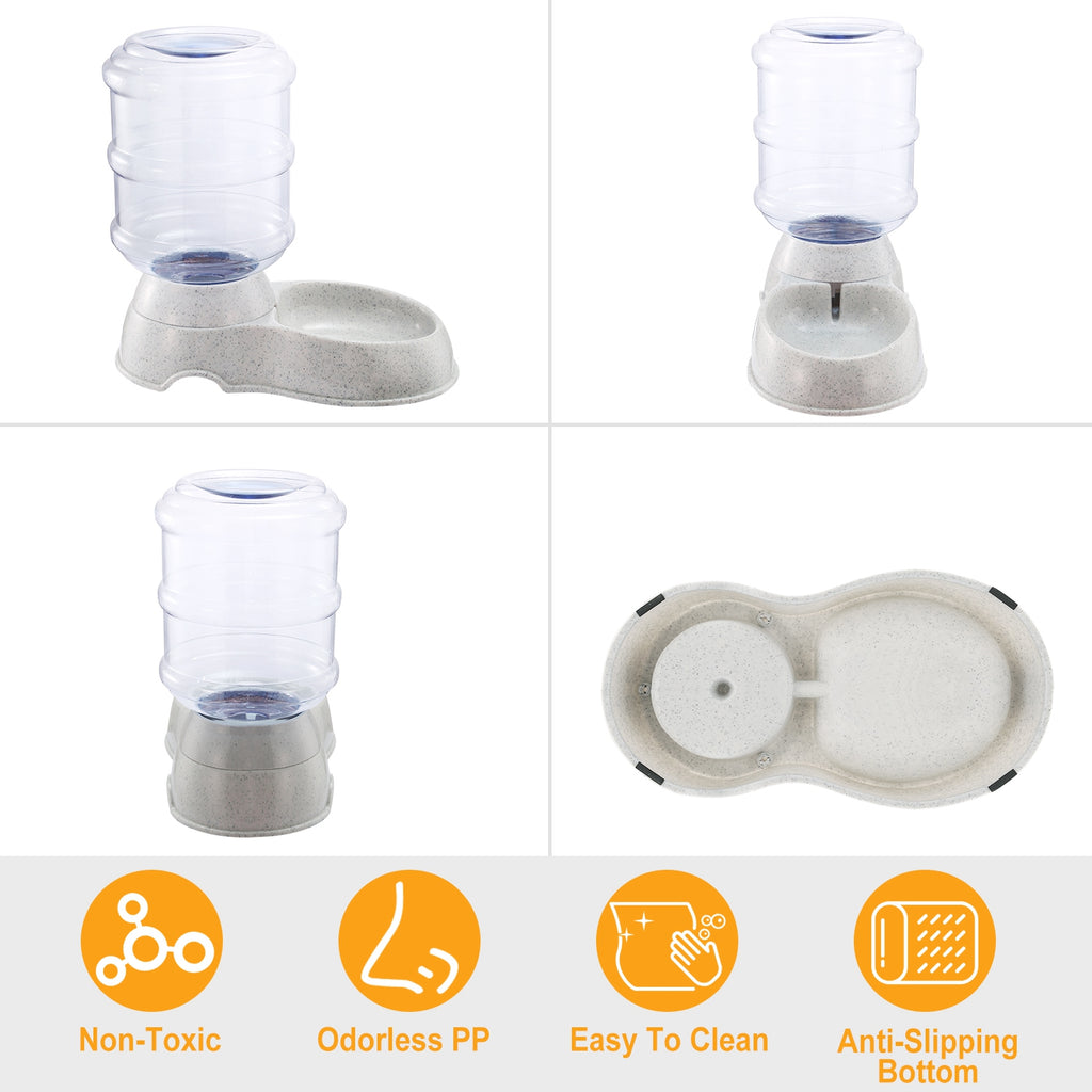 1 Gallon Gravity Pet Water Dispenser, Beige - image 4