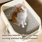 Extra Large Enclosed Cat Litter Box, Gray - image 4