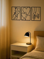 3-Piece Couple Silhouette Metal Wall Art - image 3