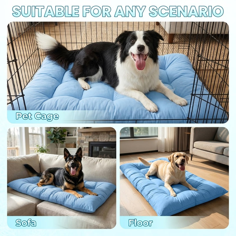 Extra-Large Cooling Dog Bed Mat, Blue - image 3