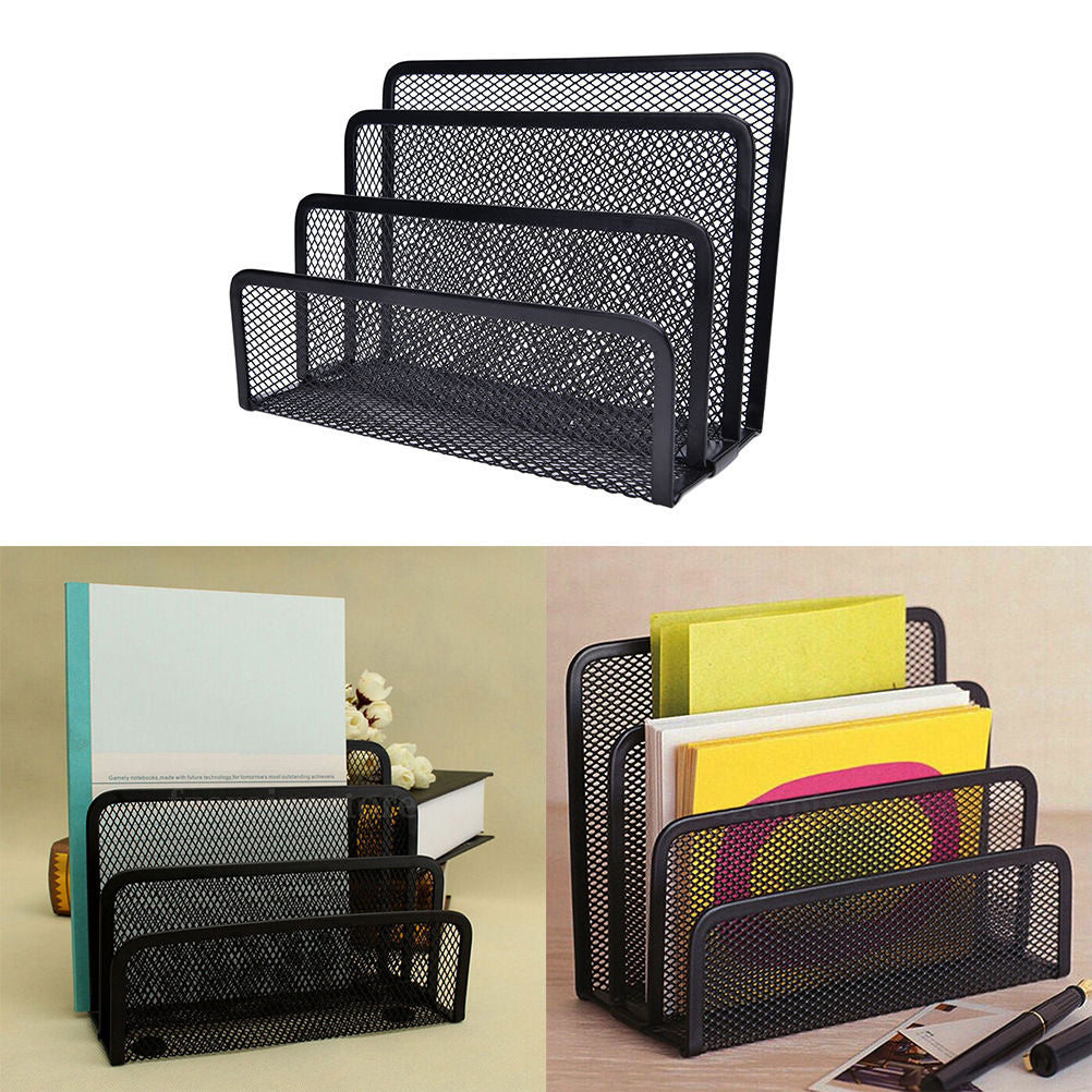 Metal Mesh Desk File Organizer