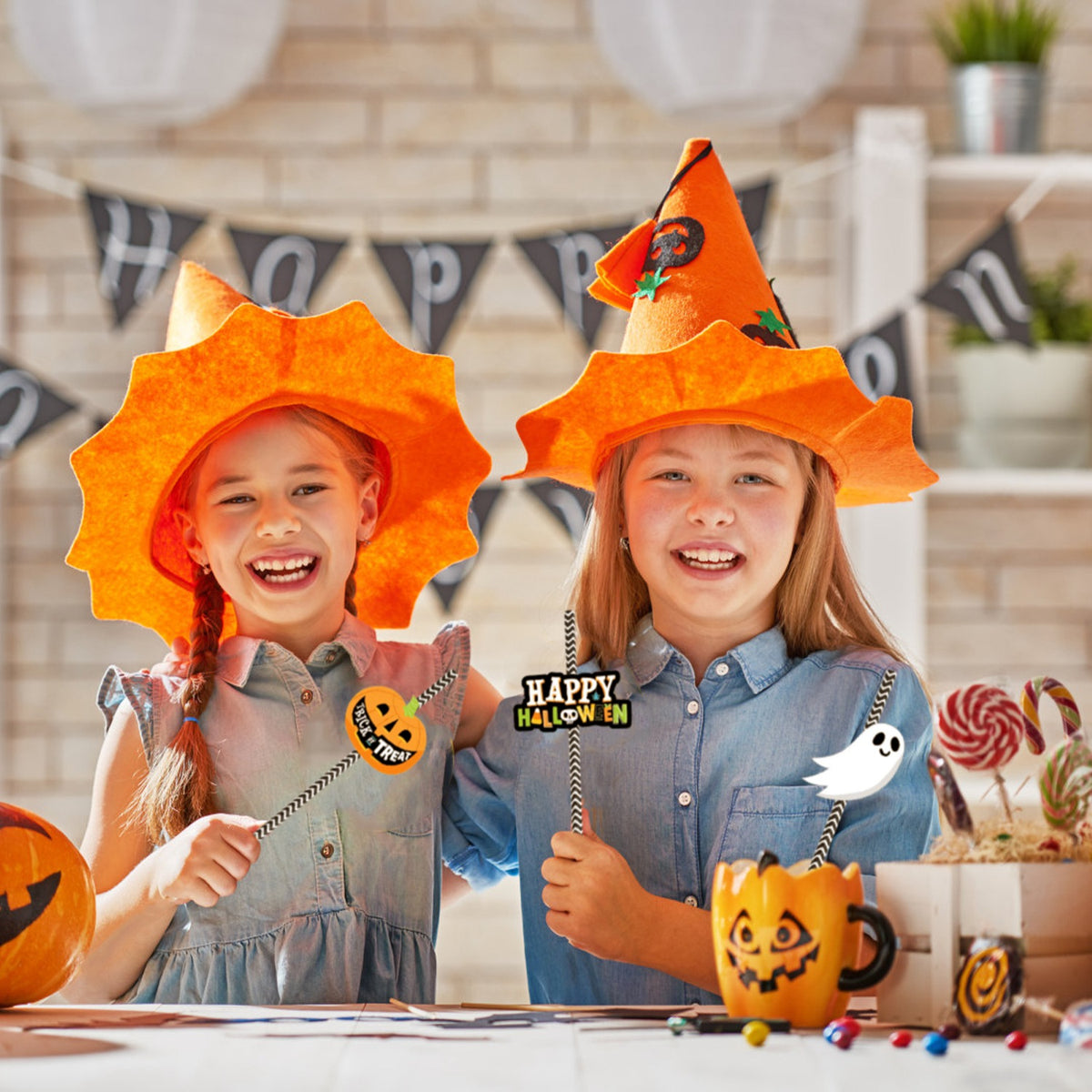 Halloween Paper Straws with Toppers, 25-Piece Set - image 4