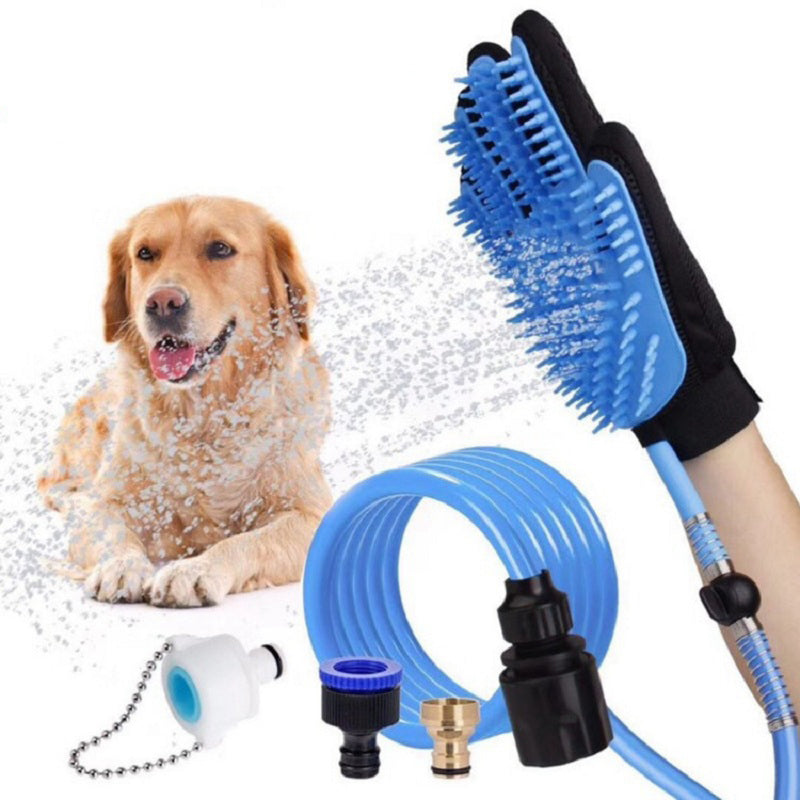 Pet Shower Sprayer and Scrubber Glove