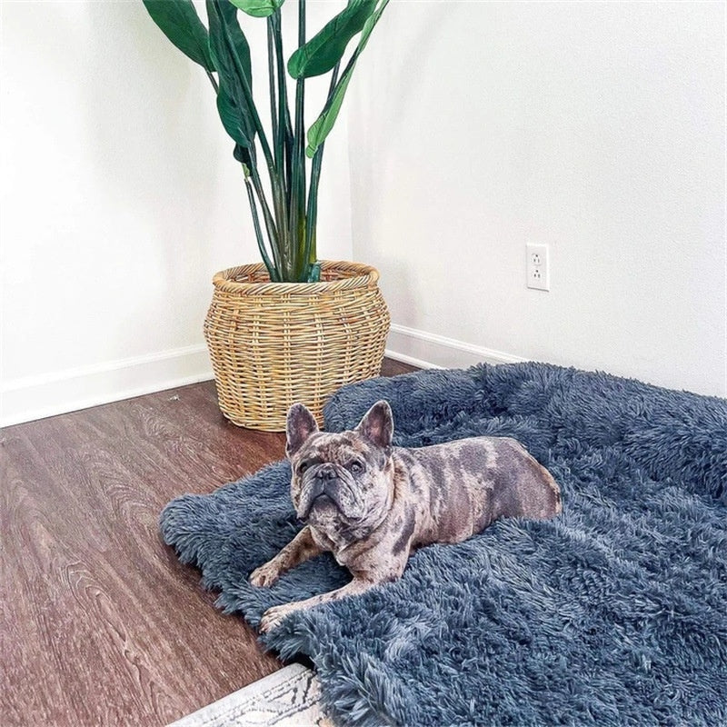 Plush Faux-Fur Dog Bed and Couch Cover - image 4