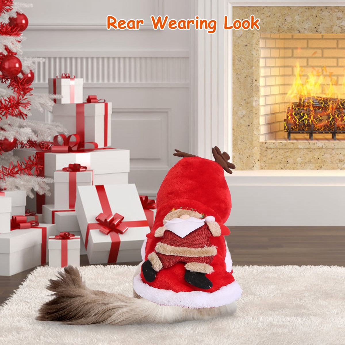 Pet Christmas Costume with Antlers - view 5