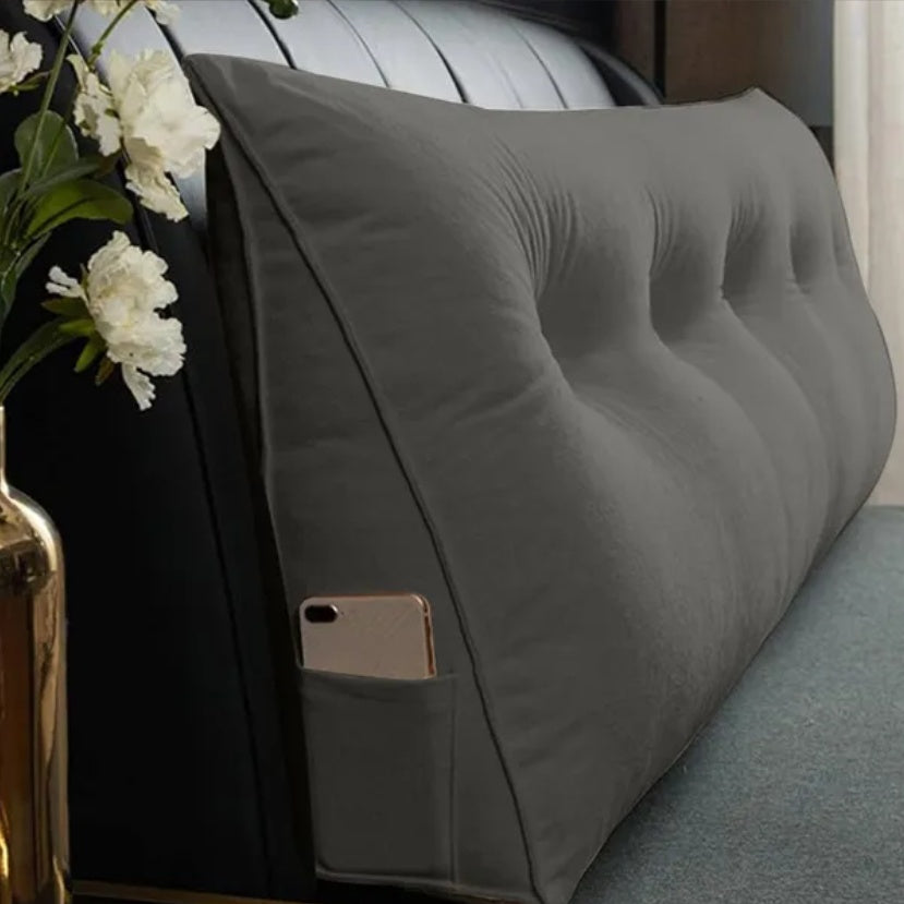 Triangle Reading Wedge Cushion, Gray