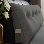 Triangle Reading Wedge Cushion, Gray