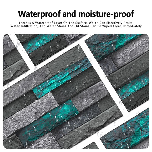 Peel and Stick Mosaic Tile Stickers, Green - view 5