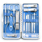 19-Piece Manicure and Pedicure Set, Blue - image 4