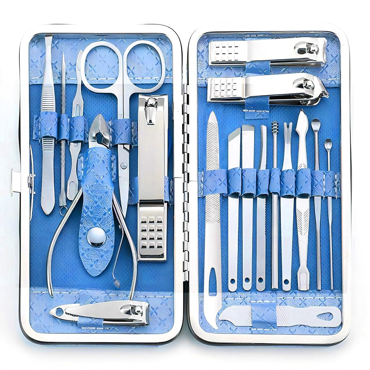 19-Piece Manicure and Pedicure Set, Blue - image 4
