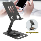 Adjustable Metal Phone and Tablet Stand, 360 Rotation