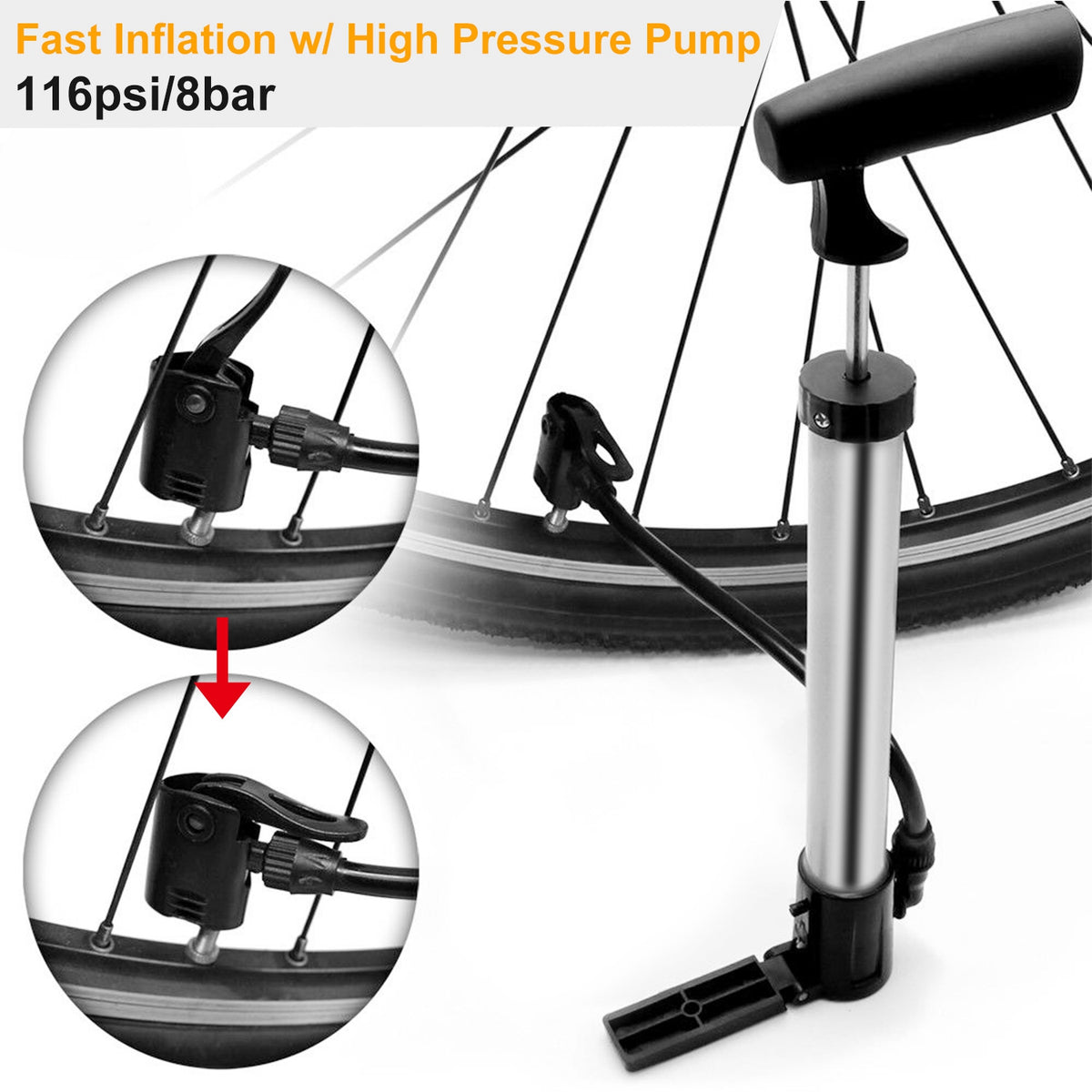 Mini Bike Pump with Frame Mount - view 4