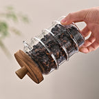 25 oz Glass Coffee Storage Jar with Wooden Lid and Spoon - image 3