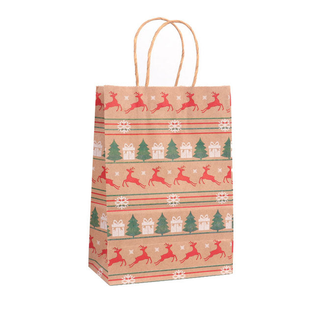 Kraft Christmas Gift Bags with Handles - view 5