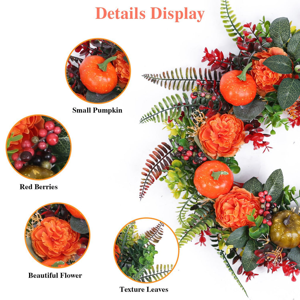Fall Pumpkin Wreath for Front Door - image 3