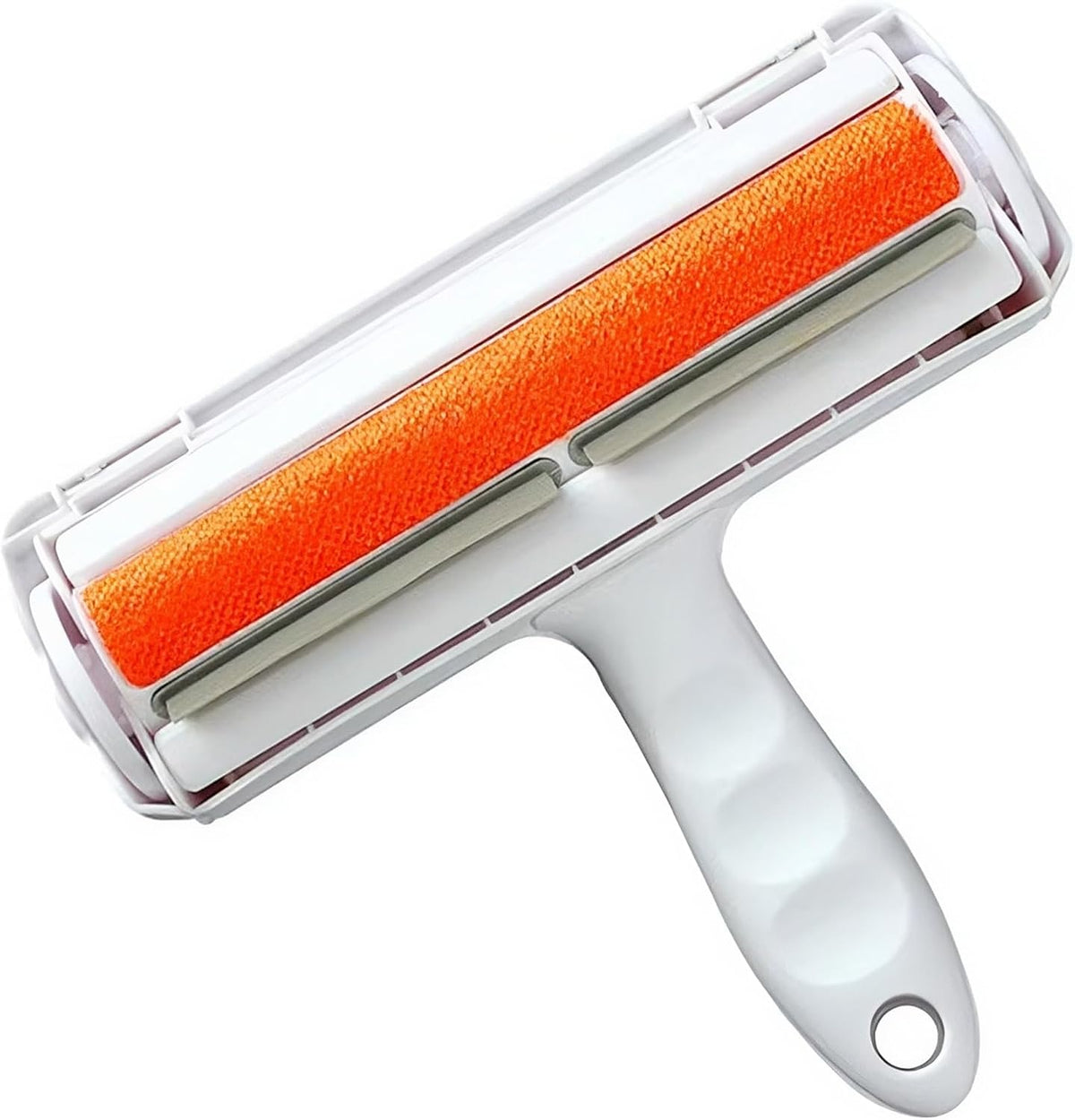 Reusable pet hair remover roller in White and Orange