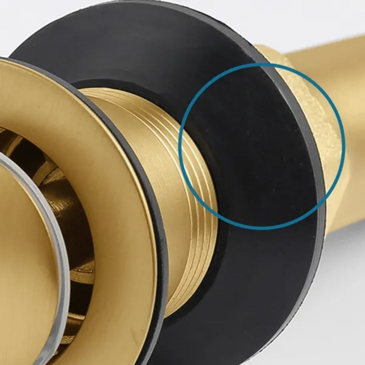 Brushed Gold Pop-Up Sink Drain Stopper with Anti-Clog Strainer Basket - image 6