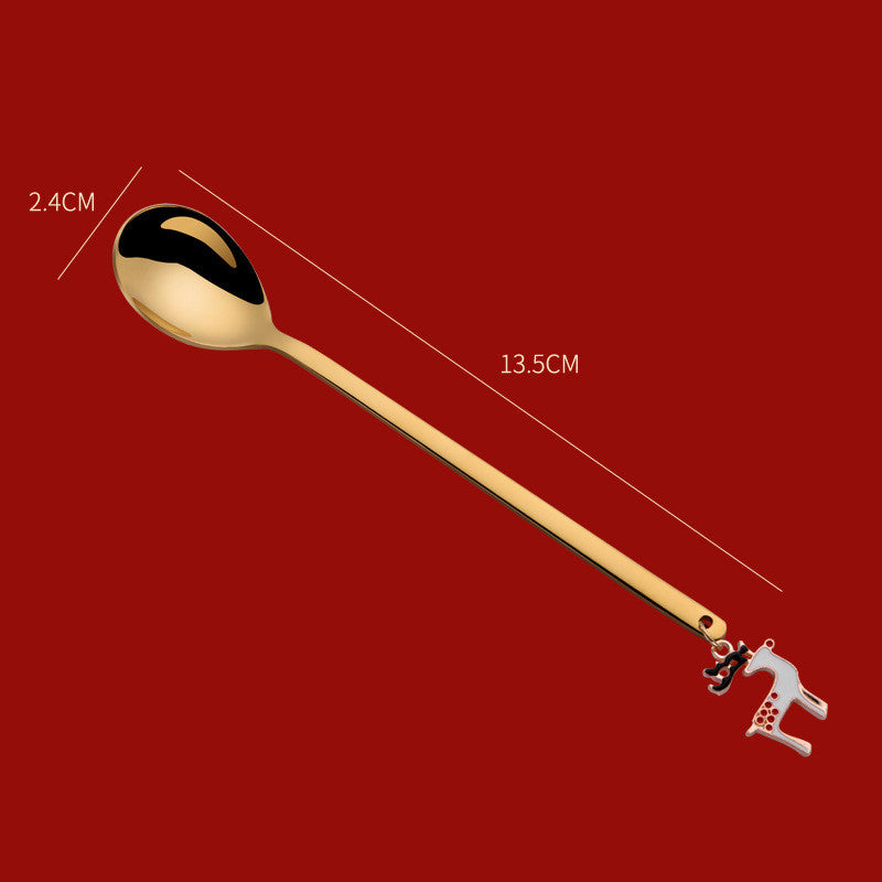 Christmas Dessert Spoons, Gold or Silver - view 6
