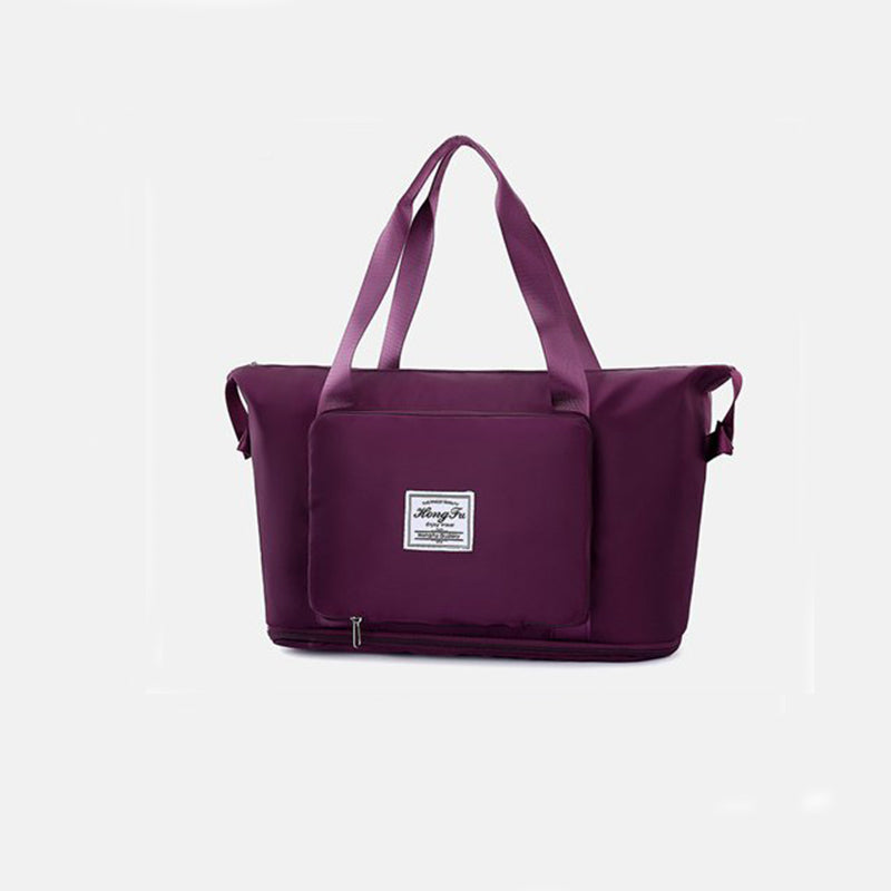 Fuchsia foldable travel duffel bag
