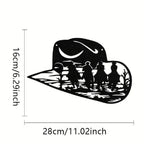 Metal Cowboy Hat Wall Decor - view 2