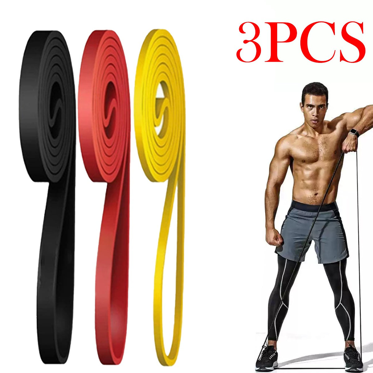 Pull-Up Assist Resistance Bands, Set of 3