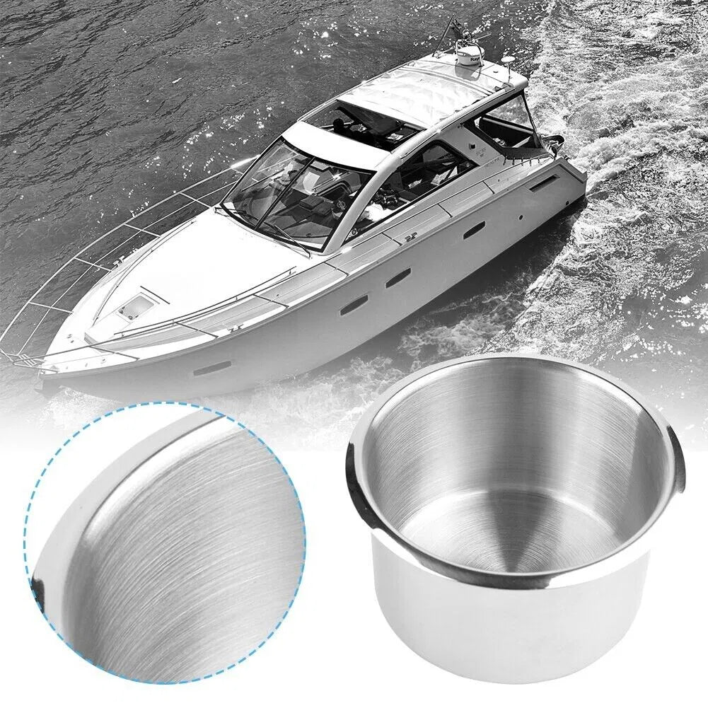 Stainless Steel Drink Holder for Boat, RV and Truck - view 3
