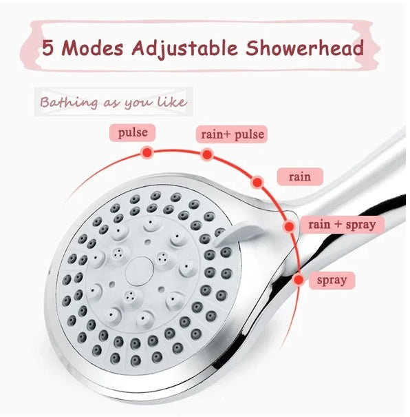 Shower head with 5 ft hose