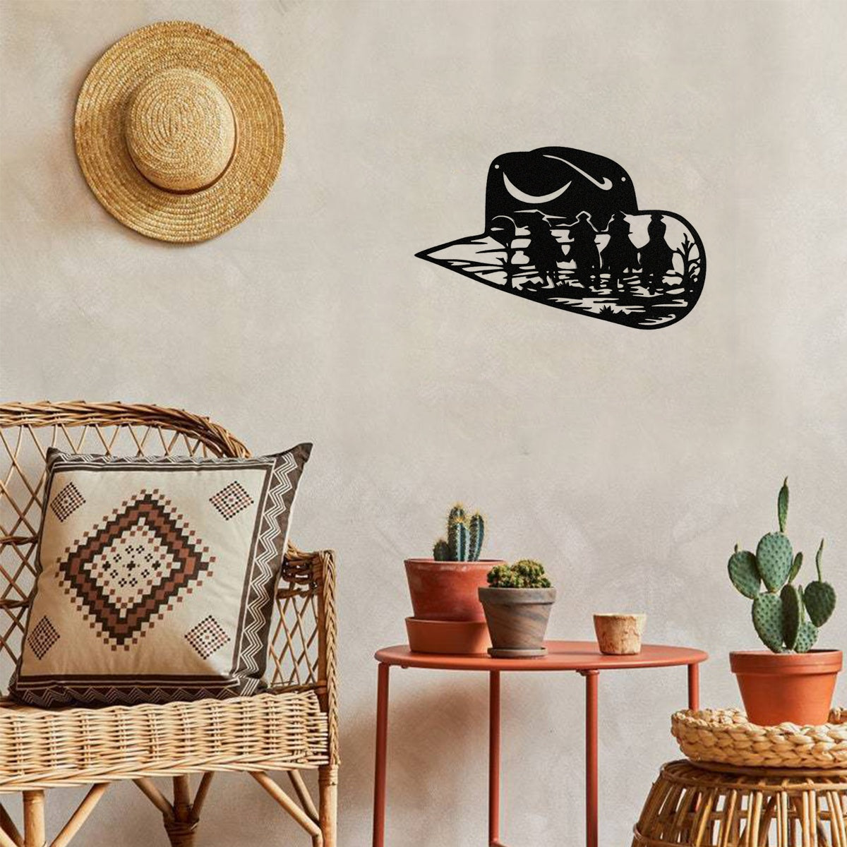 Metal Cowboy Hat Wall Decor - view 8
