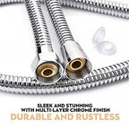 3 m stainless steel shower hose detail