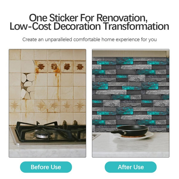 Peel and Stick Mosaic Tile Stickers, Green - view 2