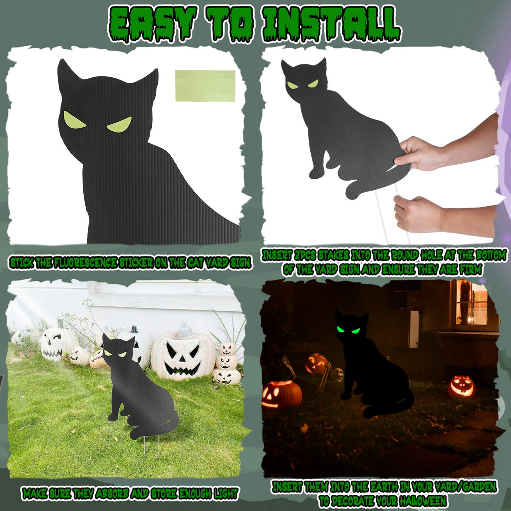 Glow-in-the-Dark Halloween Yard Signs - view 10