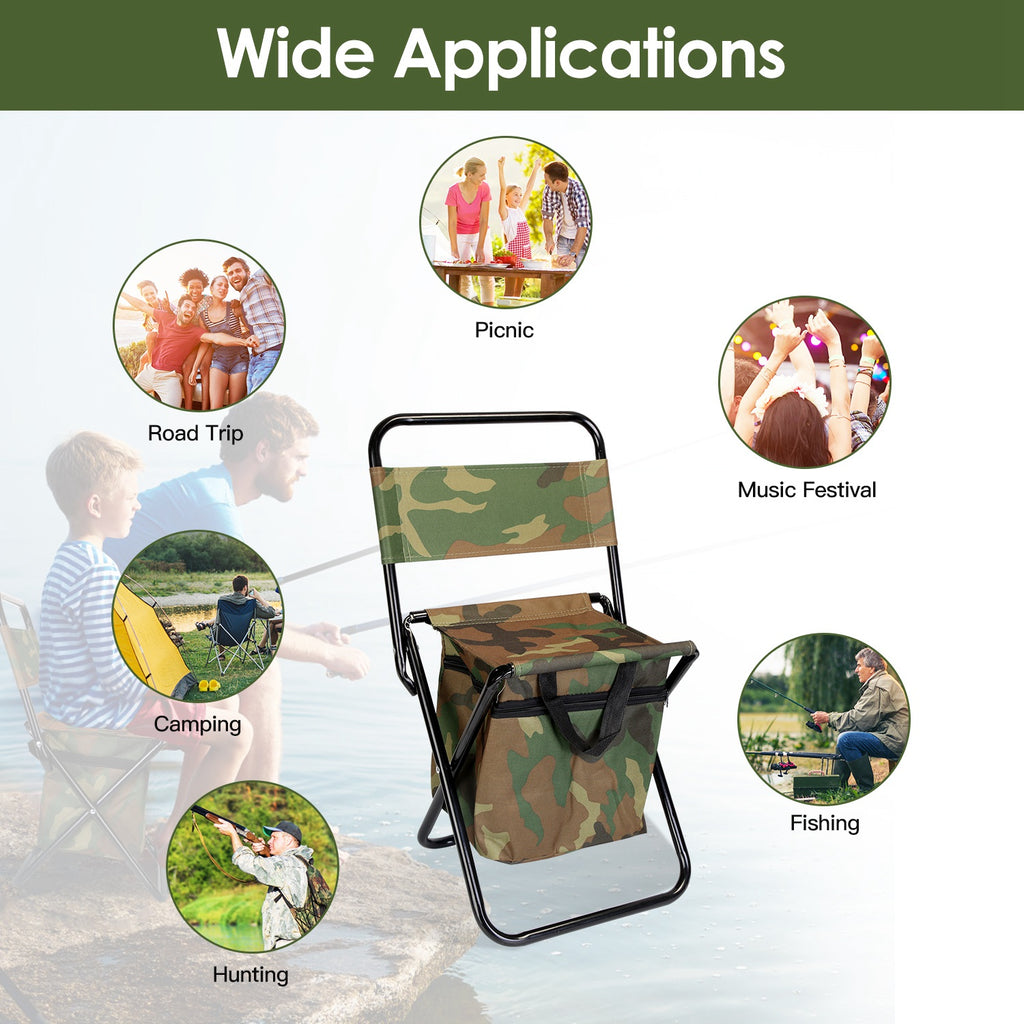 Folding Fishing Chair with Backrest and Cooler Bag - image 6