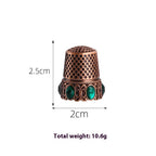 Decorative Metal Thimble and Awl Sewing Set - view 5