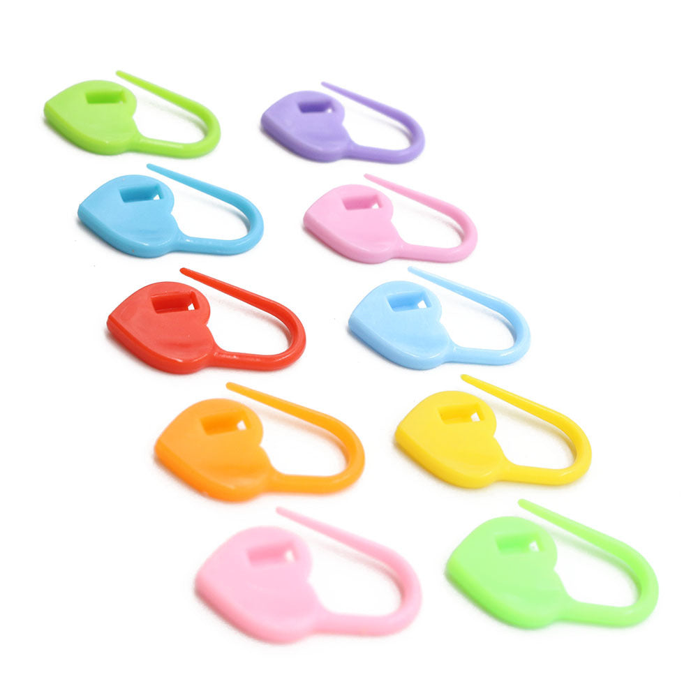 Heart Knitting Stitch Markers, Multi-Color - view 3