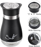 Salt and Pepper Shaker Set of 2, 4 oz Glass Bottom, 5 Colors - image 3
