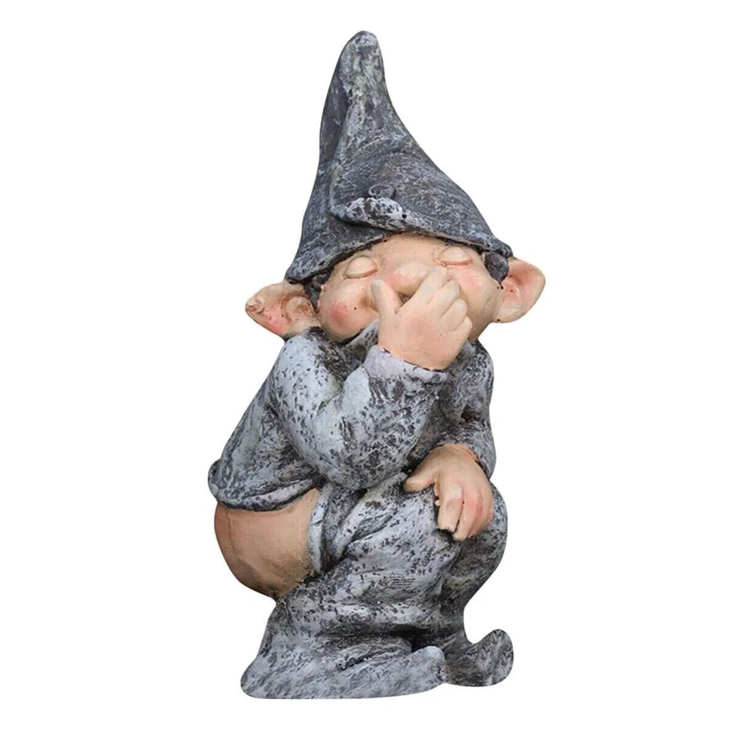 Funny Naughty Garden Gnome Statue - image 1
