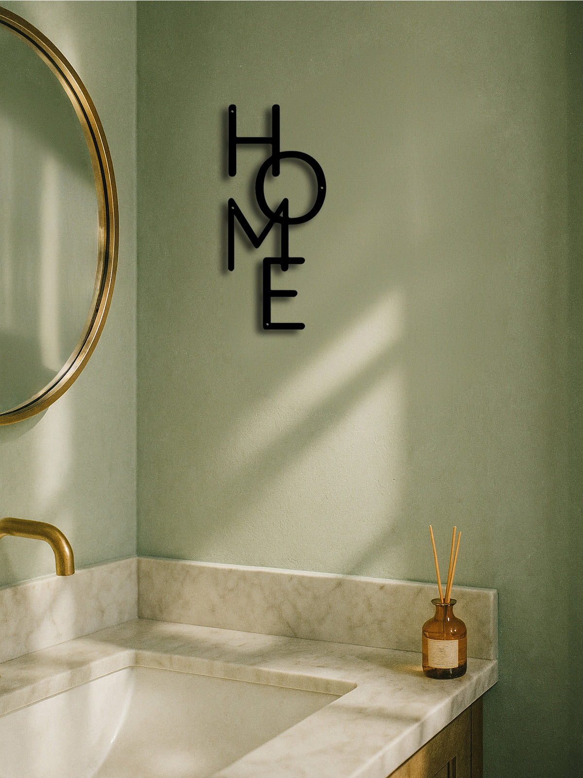 HOME sign letters detail