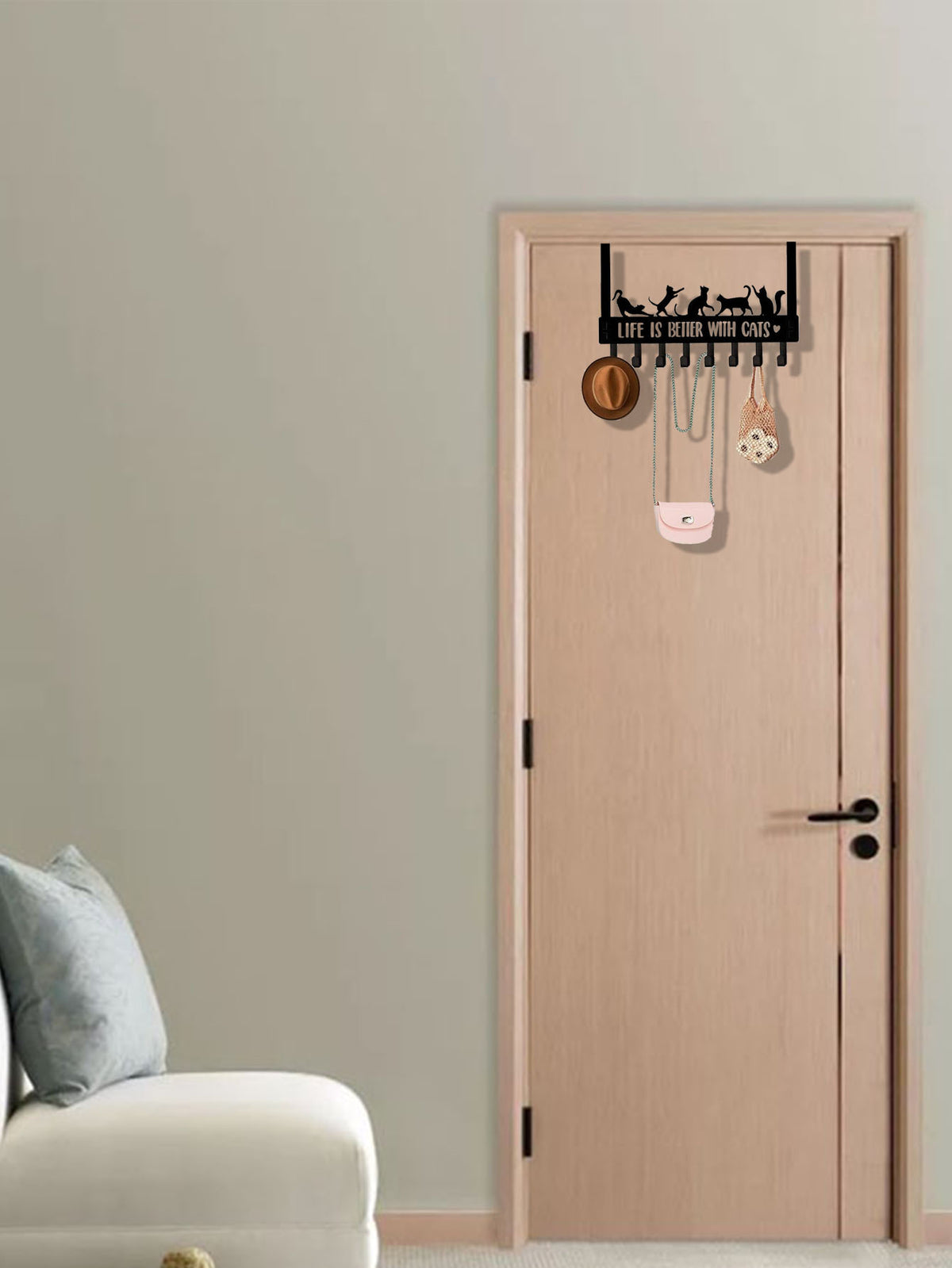 Over-the-door cat hook rack - view 3 of 9