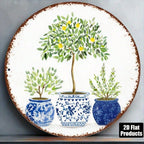 Vintage Lemon Tree Round Wall Sign - view 6