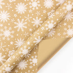 Kraft Christmas Wrapping Paper, Snowflake and Tree Prints - view 4