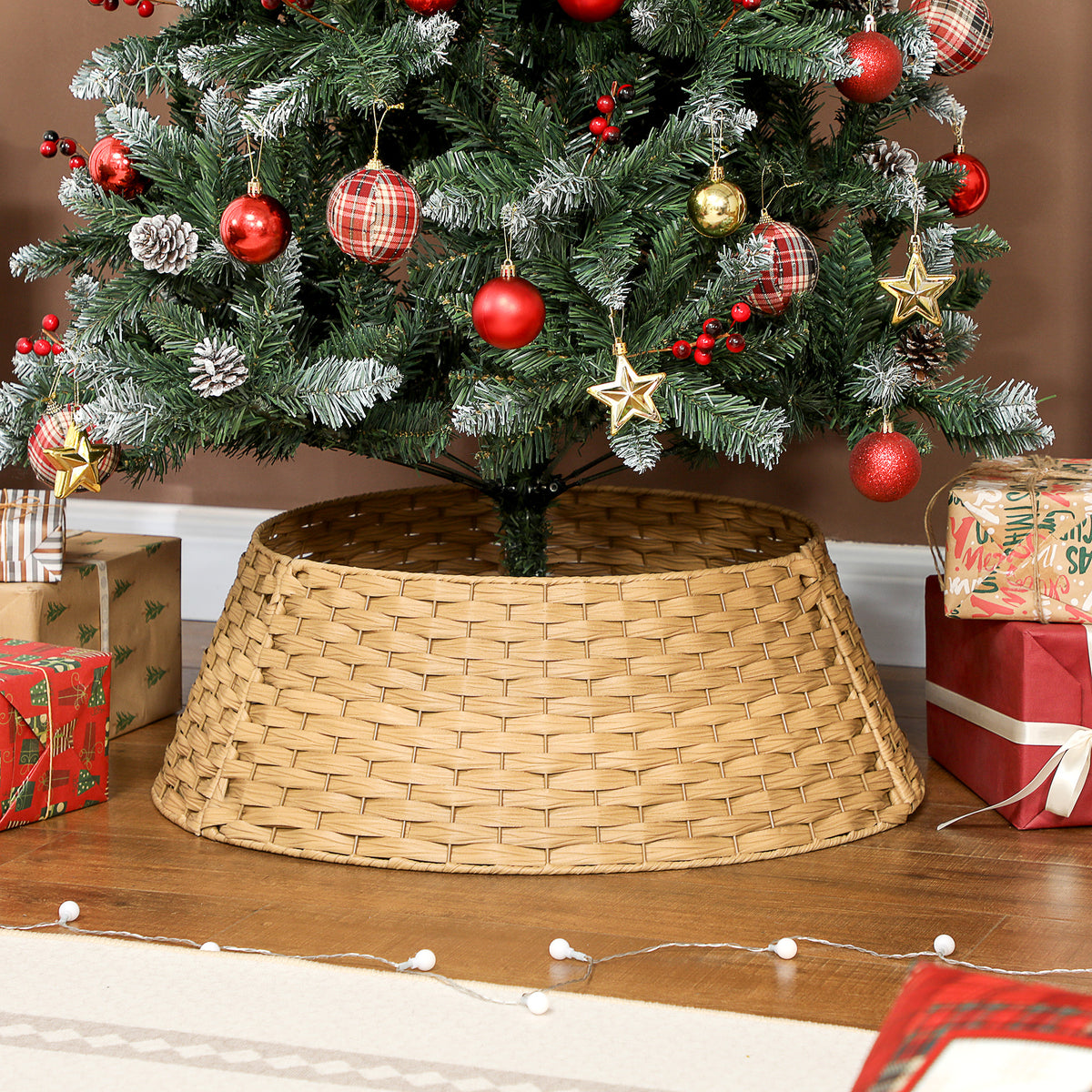 Woven Christmas Tree Collar, 27 Inch