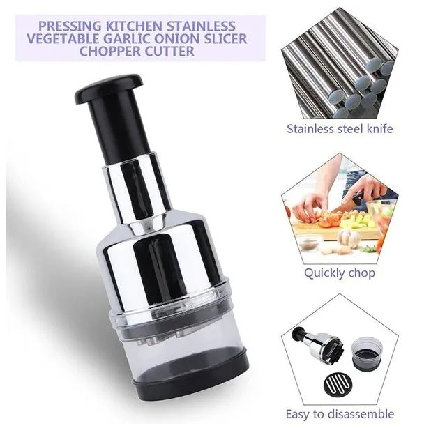 Vegetable chopper with diced vegetables