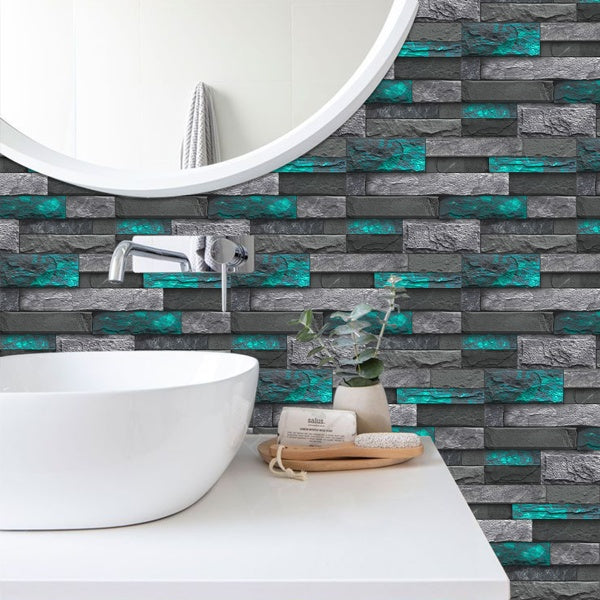 Peel and Stick Mosaic Tile Stickers, Green - view 3