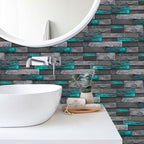 Peel and Stick Mosaic Tile Stickers, Green - view 3