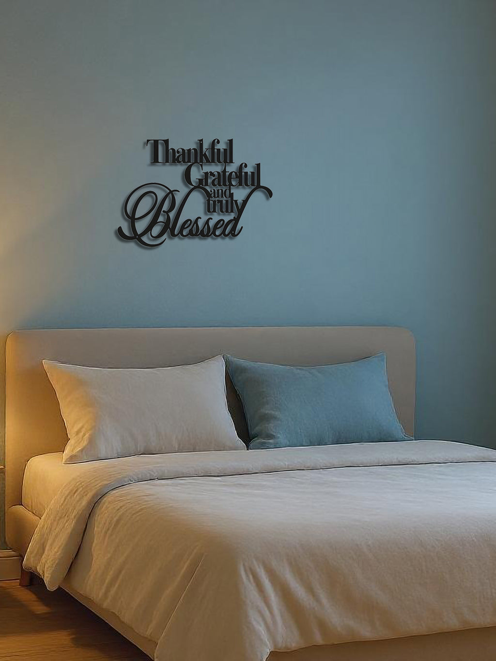 Thankful Grateful Blessed metal wall art - view 3 of 6