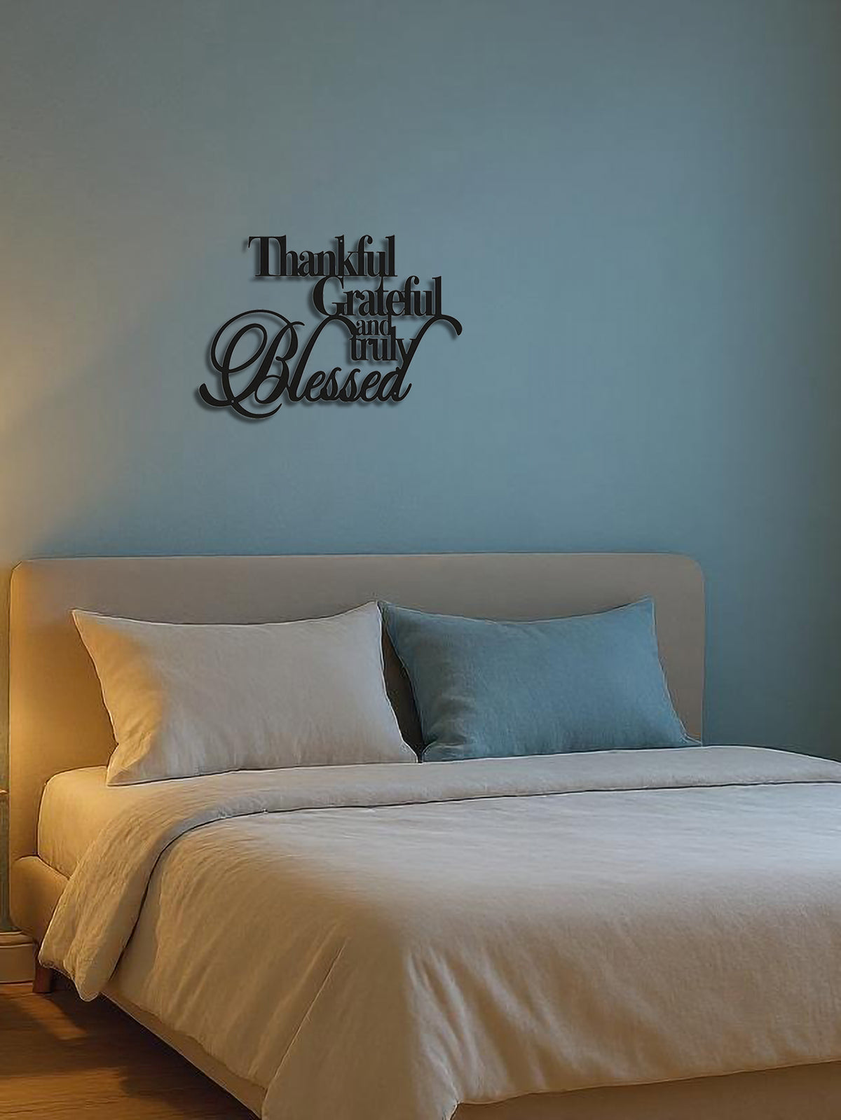 Thankful Grateful Blessed metal wall art - view 3 of 6