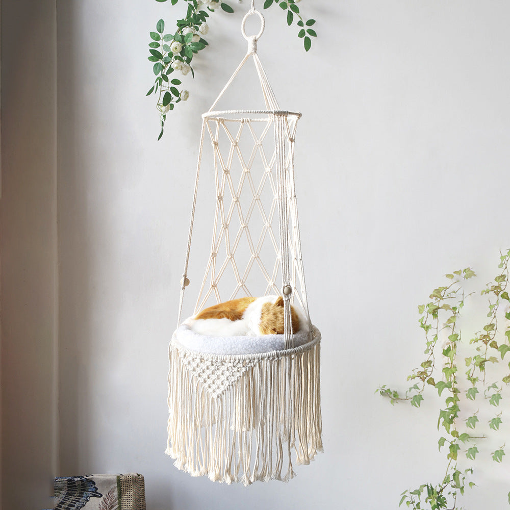 Macrame Hanging Cat Bed - view 6